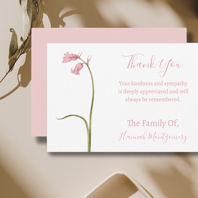 Vintage Rose Floral Sympathie Merci Cartes (Créateur téléchargé)