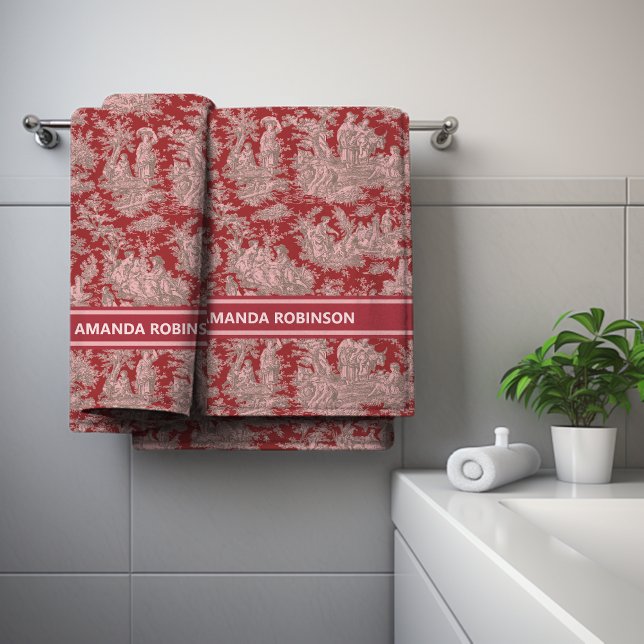 Vintage rose rose de jouy imprimé (Créateur téléchargé)