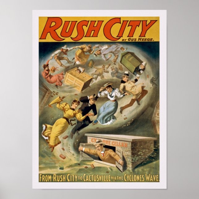 Vintage Rush City Poster (Devant)