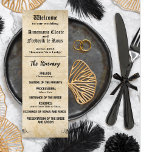 Vintage Rustic Black Parchment Programme de mariag<br><div class="desc">Le Vintage Rustic Black Parchment Wedding Program est un choix étonnant et élégant pour les couples à la recherche d'un thème d'inspiration vintage pour leur mariage. Apprenez-en plus sur ce programme magnifique et comment il peut ajouter une touche de charme à votre journée spéciale.</div>