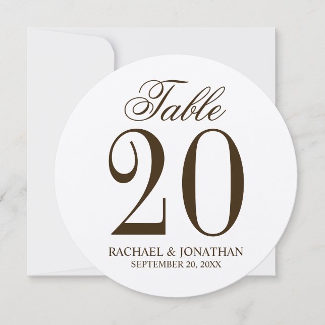 Vintage Rustic Mariage Circle Numéro de table (Devant)
