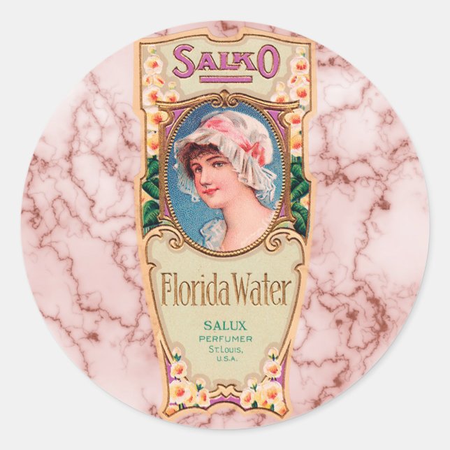 Vintage Salko Florida Étiquette de parfum d'eau (Devant)
