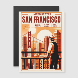 Vintage San Francisco City vue sur la Californie