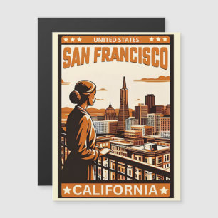 Vintage San Francisco City vue sur la Californie