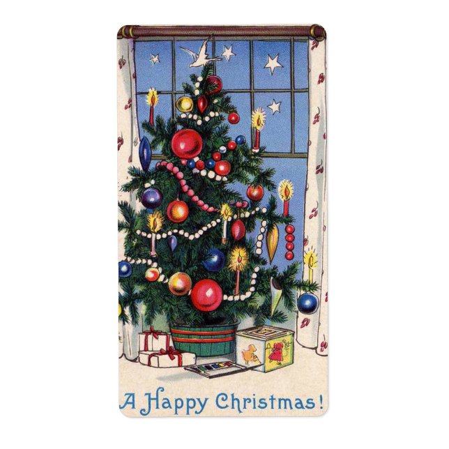 Vintage sapin de Noël Étiquettes (Devant)