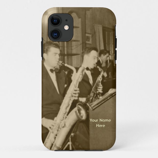 Vintage Saxophone Big Band iPhone5 Coque (Dos)