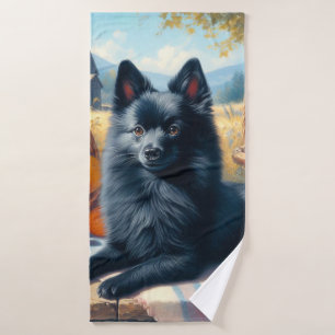 Vintage Schipperke Peinture de chiot
