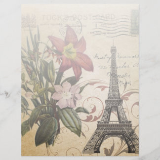 vintage scripts lily Paris Eiffel Tower