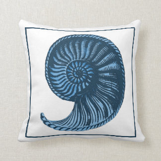 Vintage Seashell Blue No. 3 Coussin