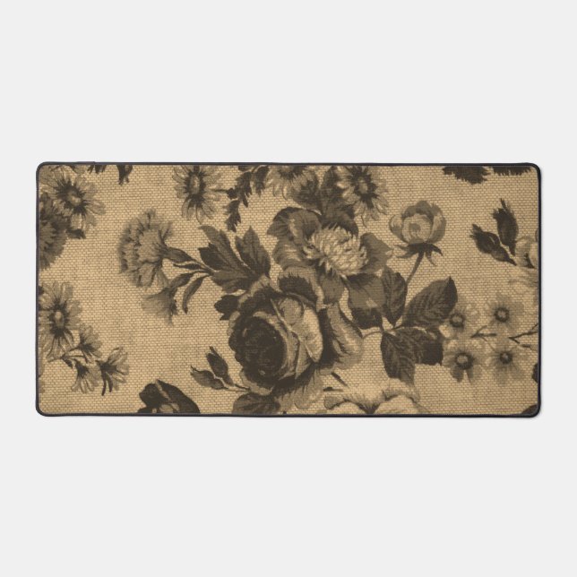 Vintage Sepia Floral, Antique (Recto)