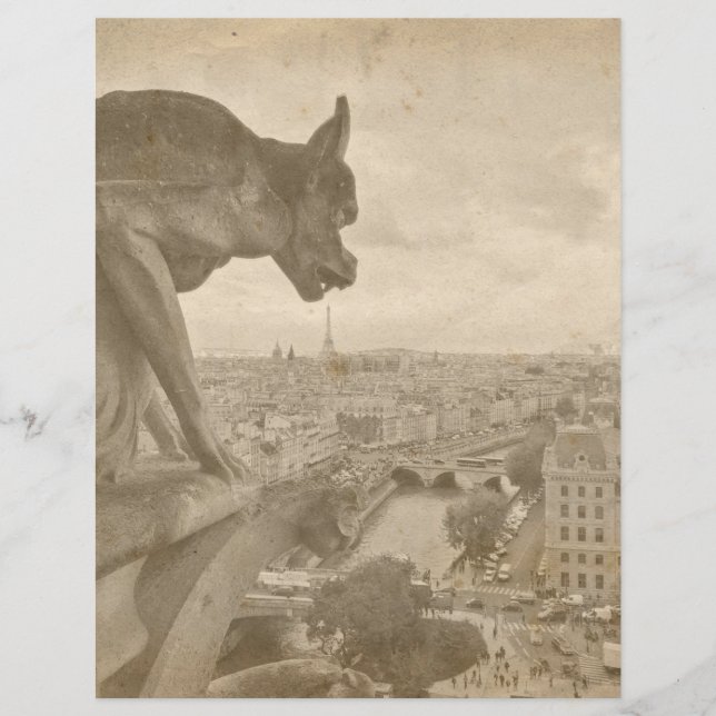 Vintage Sepia Paris Gargoyle (Devant)