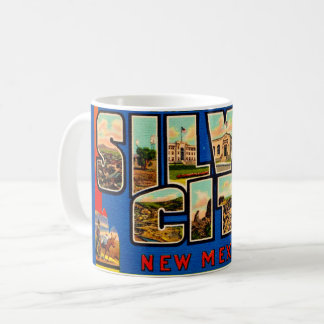 Vintage Silver City NM Postcard Mug