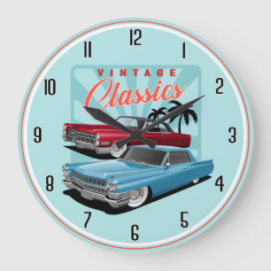 Vintage Sixties Classic Voiture Grande Horloge