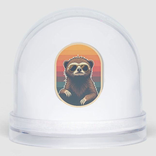 Vintage Sloth Sunglasses Retro Sunset Vector Art 2 (Avant)