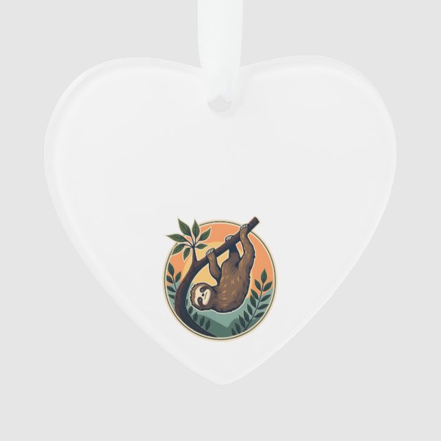 Vintage Sloth Vector Retro Wildlife Badge 2 (devant)