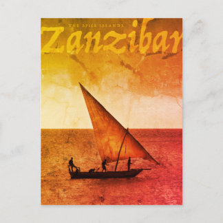 Vintage Spice Islands Zanzibar Carte postale Voyag