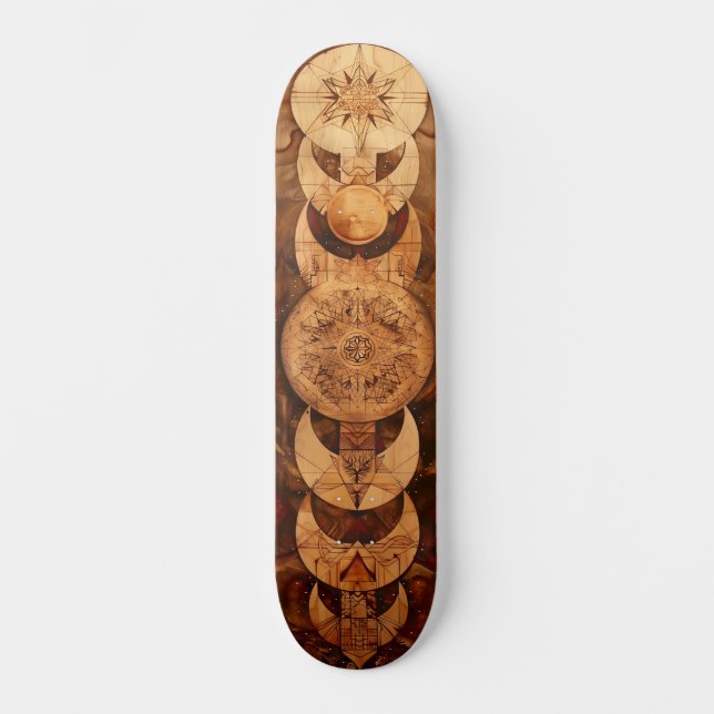 Vintage spiritual design skateboard (Recto)