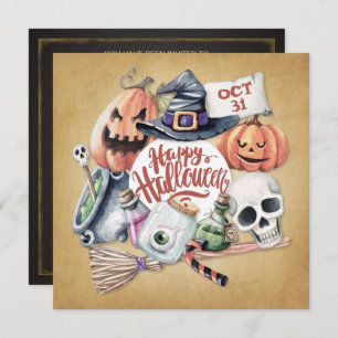 Vintage Spooktacular Halloween   Invitation