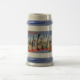 Vintage St Louis, MO Mugs de carte postale, Steins