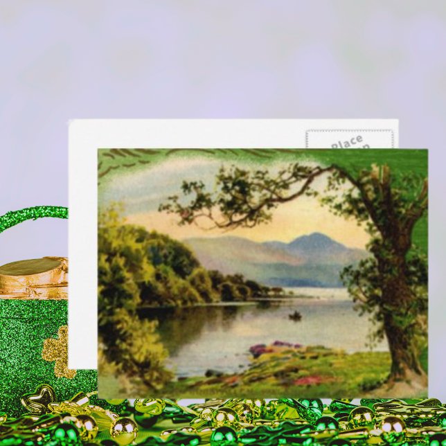 Vintage St. Paddy's By Lake Carte postale (Vintage St. Paddy's By the Lake Postcard)