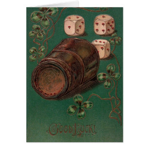 Vintage St. Patrick's Day, Good Luck Irish Dice