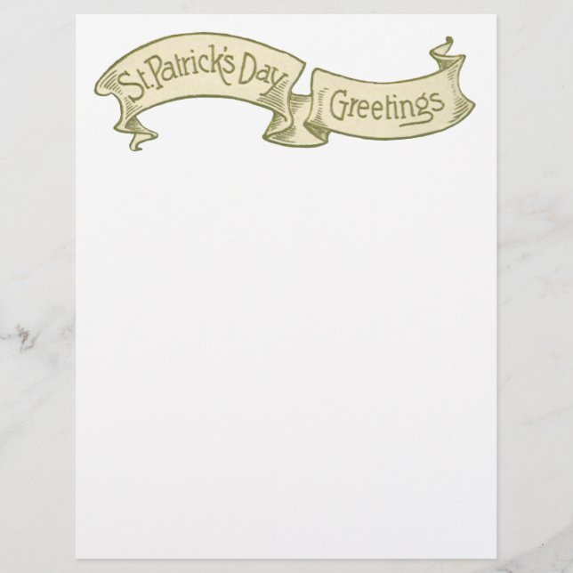 Vintage St. Patrick's Day Salutations Bannière d'o (Devant)