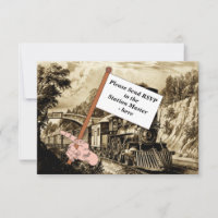 Vintage Steam Train homme's Birthday Party carte R