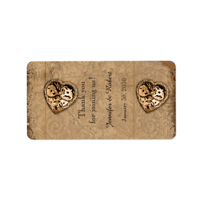 Vintage Steampunk Bride Mariage Lip Balm Étiquette (Devant)