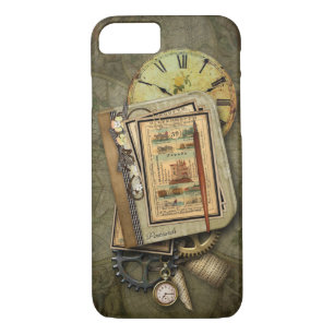 Vintage Steampunk Travel iPhone 7 coque