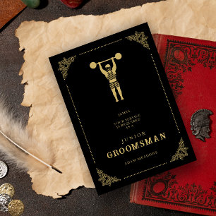 Vintage Strongman Fake Golden Junior Groomsman