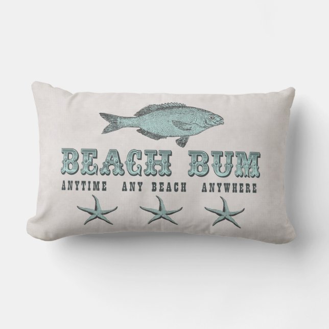 Vintage Style Beach Bum Coussins (Recto)