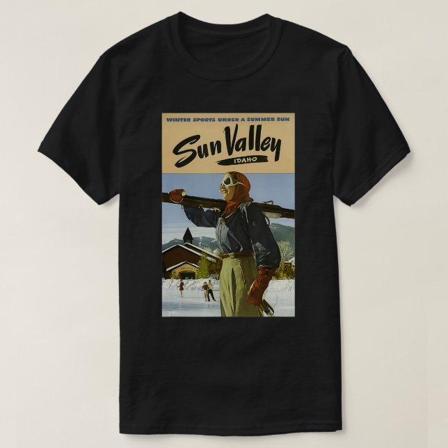 Vintage Sun Valley Idaho Travel TShirt (Design devant)