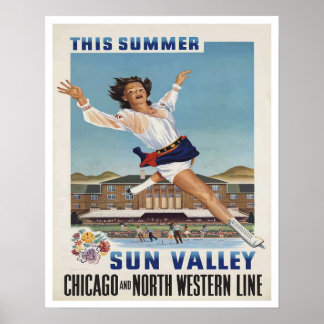 Vintage Sun Valley Travel Poster