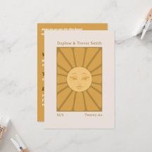 Vintage Sun Wedding Invitation