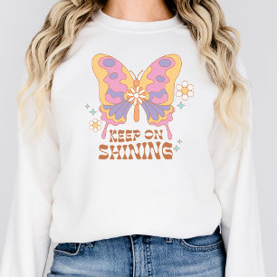 Vintage Sweatshirt Good Vibes Retro Chemise Positi