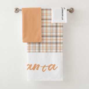 Vintage tartan motif blanc gris blanc nom