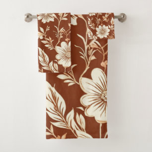 Vintage Terracotta sans mer Boho motif floral