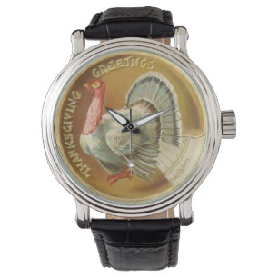 Vintage Thanksgiving Holiday Turquie montre
