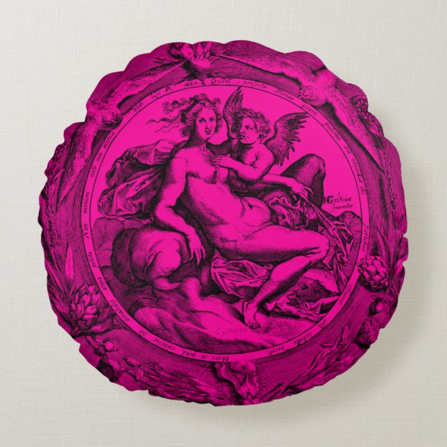 Vintage Toile Lady Angel Renaissance Tour Coussin (Devant)