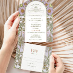Vintage tout en un Faire-part de mariage par Mucha<br><div class="desc">Invitations de mariage Art Nouveau Vintage par Alphonse Mucha dans un design floral, romantique et fantaisiste. Les fleurs victoriennes complètent les polices art déco classiques. Entrez vos informations personnalisées, et vous avez terminé. Si vous souhaitez modifier la conception, cliquez simplement sur le bouton bleu "Customiser". Merci tellement pour considérer mon...</div>
