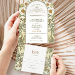 Vintage tout en un Faire-part de mariage par Mucha<br><div class="desc">Invitations de mariage Art Nouveau Vintage par Alphonse Mucha dans un design floral, romantique et fantaisiste. Les fleurs victoriennes complètent les polices art déco classiques. Entrez vos informations personnalisées, et vous avez terminé. Si vous souhaitez modifier la conception, cliquez simplement sur le bouton bleu "Customiser". Merci tellement pour considérer mon...</div>