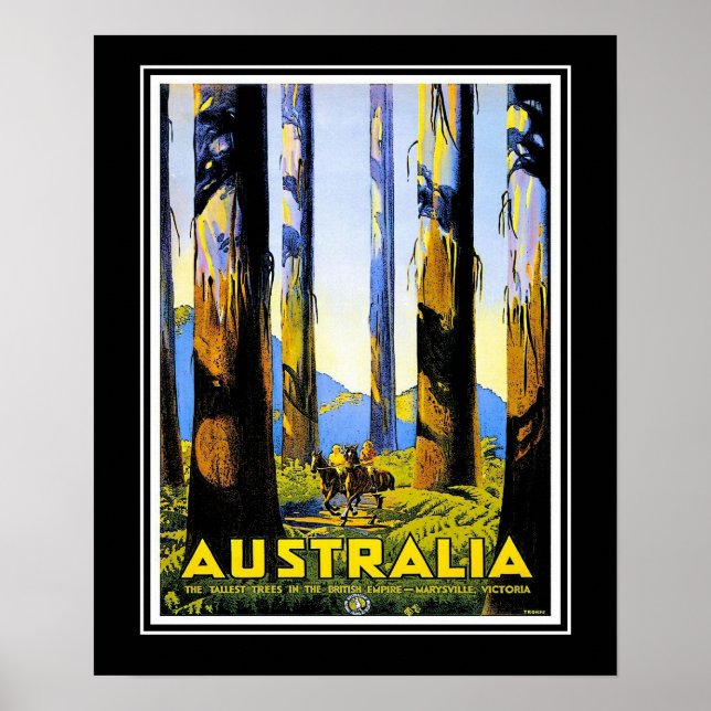 Vintage Travel Poster Australia Large Size (Devant)