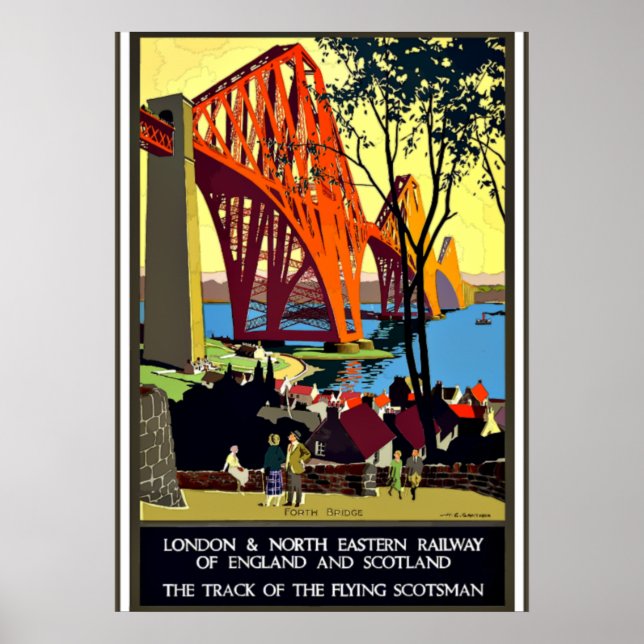 Vintage travel poster - England and Scotland (Devant)