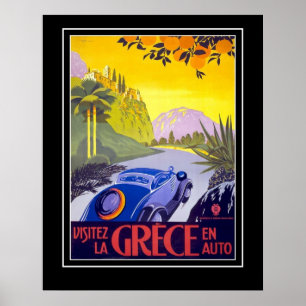 Vintage Travel Poster Greece Large Size