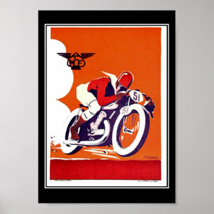 Vintage travel Poster Motorcycle Race