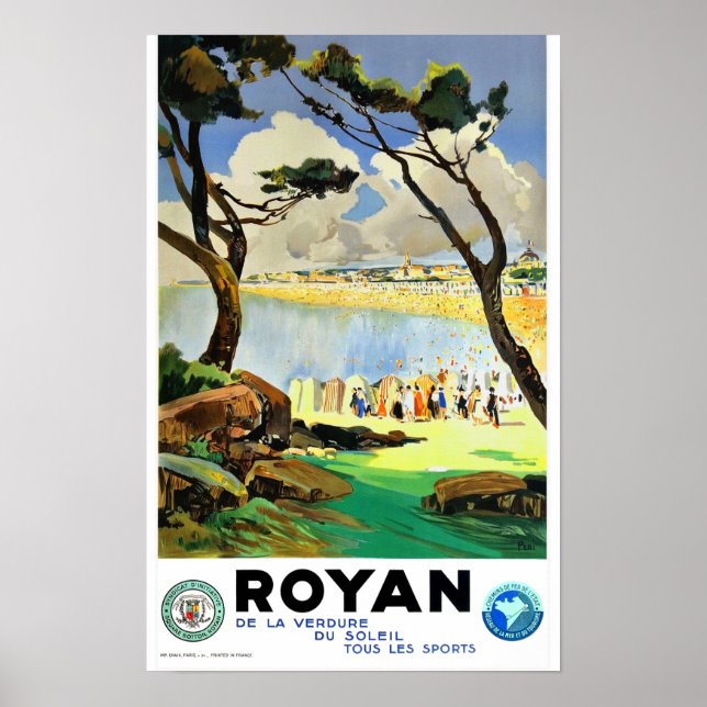 Vintage Travel - Royan- France Poster (Devant)