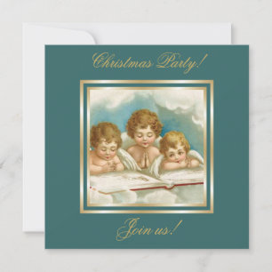 Vintage trois mignonnes invitation des anges de pr