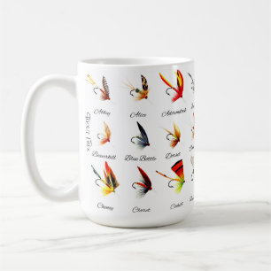 Vintage truite mouche pêche mouches café Mug