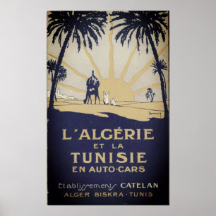 Vintage Tunisie Travel Poster