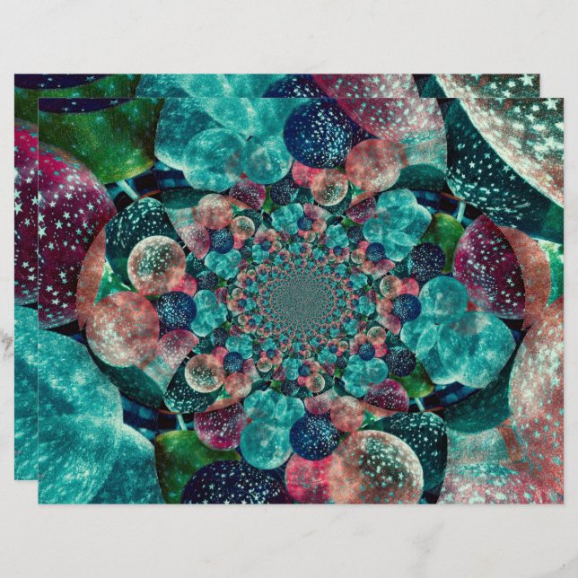 Vintage Turquoise Turquoise Blue Retro Balloons (Devant / Derrière)